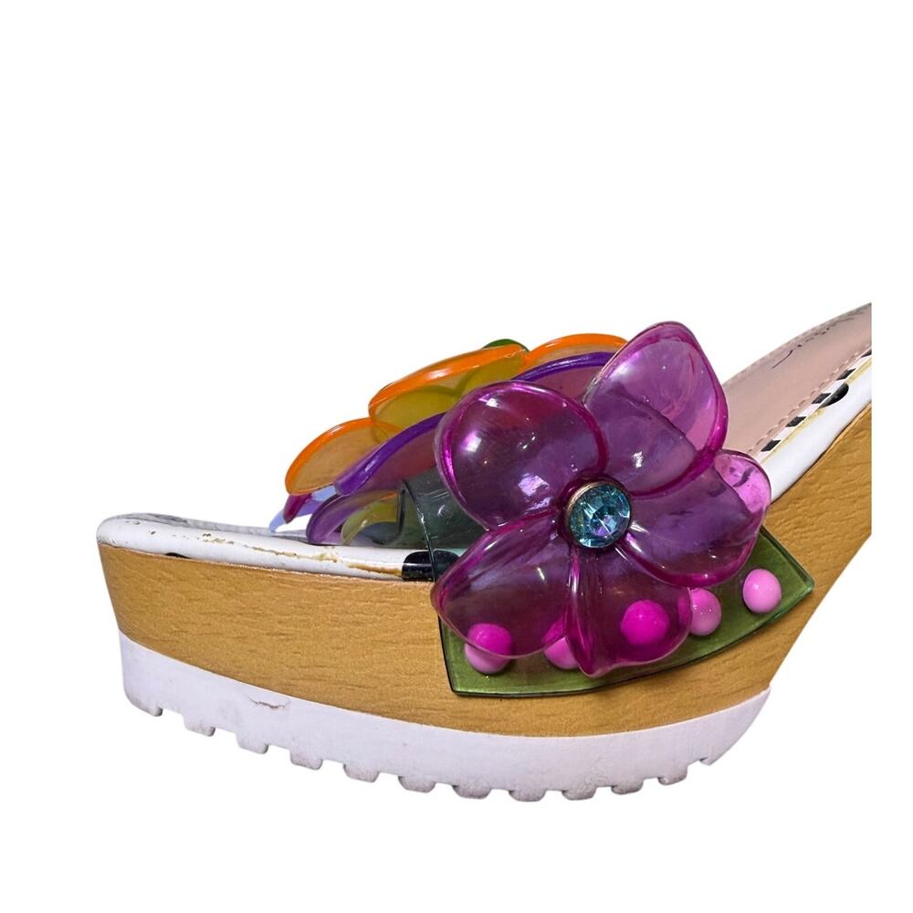 Betsey Johnson Floryn Flower-Embellished Platform Heeled Sandal - Picture 10 of 12